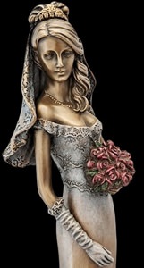 Dekorativ brudefigur på 35 cm – perfekt gave til bryllup eller jubilæum